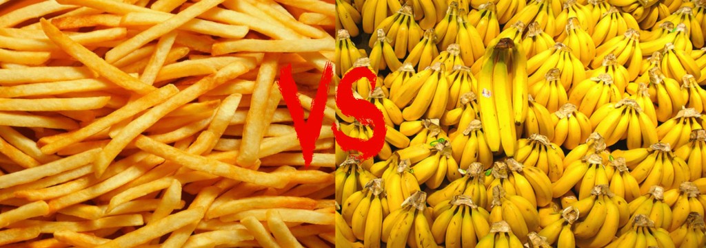 Frites vs bananes