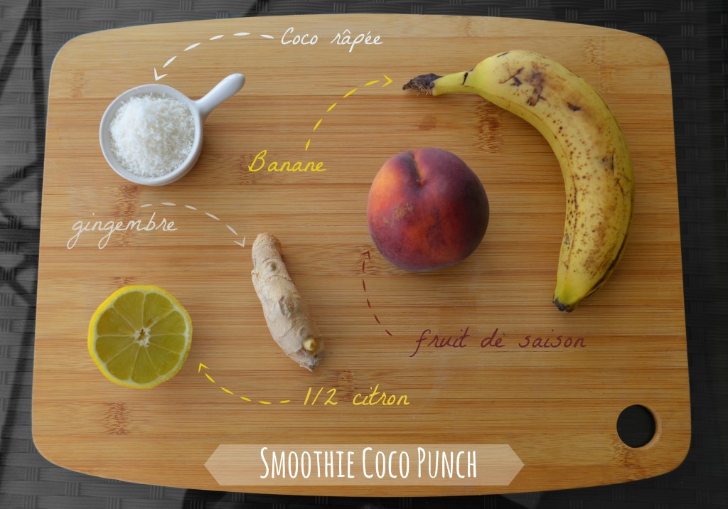 Ingrédients smoothie coco punch