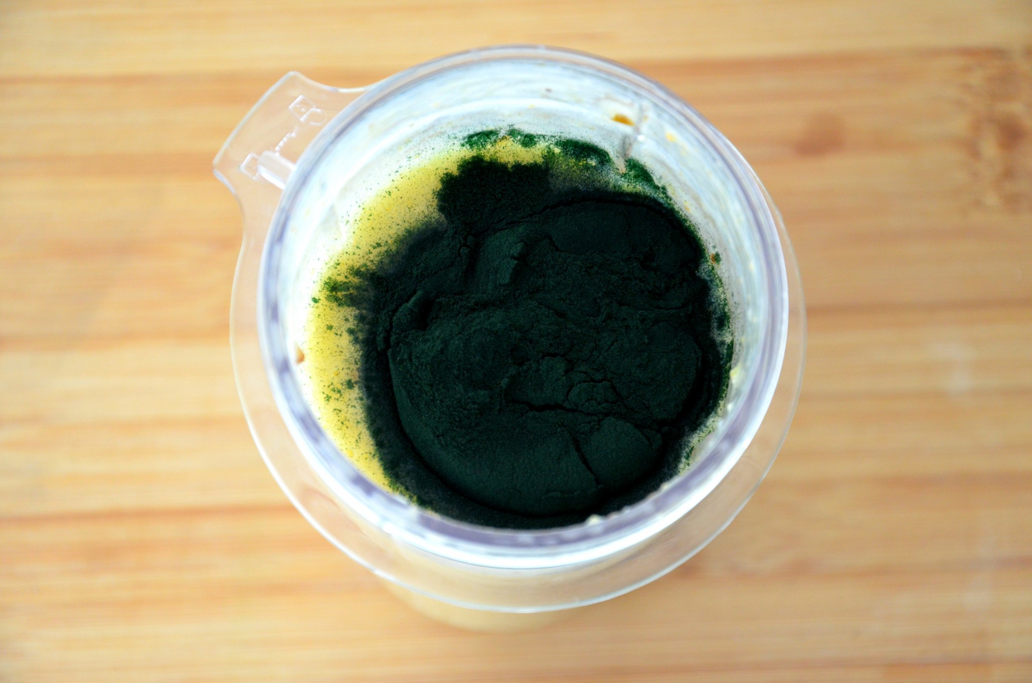 préparation smoothie spiruline2